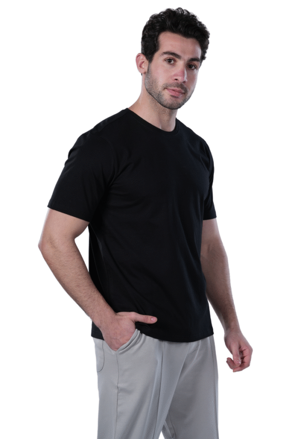 Men's Regular Fit Cotton T-Shirt - black