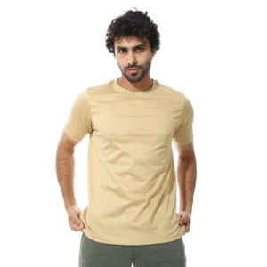 Classic Crew Neck T-Shirt for Men – Light Beige