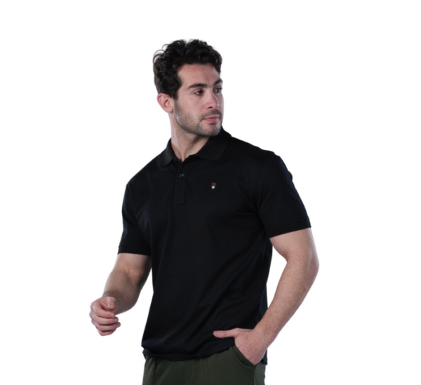 Classic Fit Polo Shirt for Men – Black