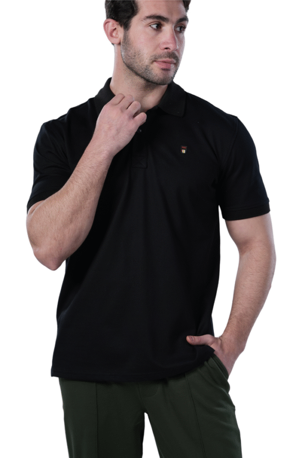 Classic Fit Polo Shirt for Men – Black