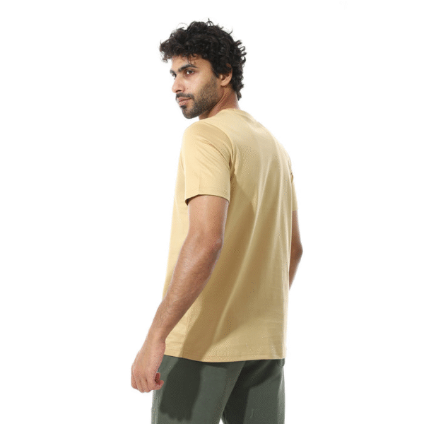 Classic Crew Neck T-Shirt for Men – Light Beige