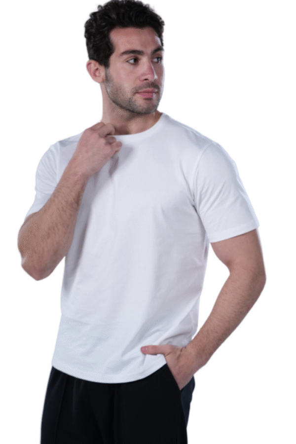 Men's Regular Fit Cotton T-Shirt - white