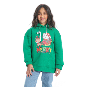 Girls’ Green Sweatshirt – Stylish and Cozy Winter Wear