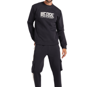 Men Navy Blue Jogger Set