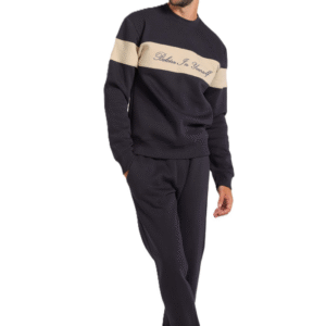 Men Navy Contrast Tracksuit