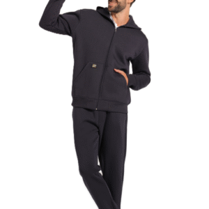 Men Navy Graphic Hoodie Set