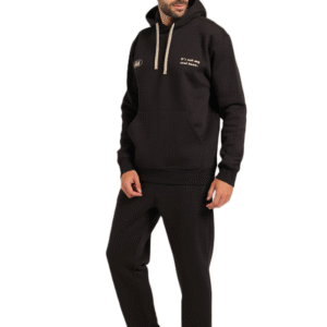 Men Black Hoodie Jogger Set
